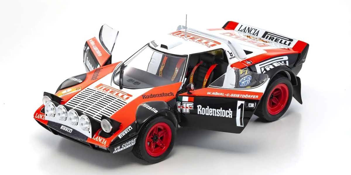 Kyosho Diecast Lancia Stratos HF Pirelli W.Rohrl Hunsruck 1978 Nr.1 1/18 KS08130D