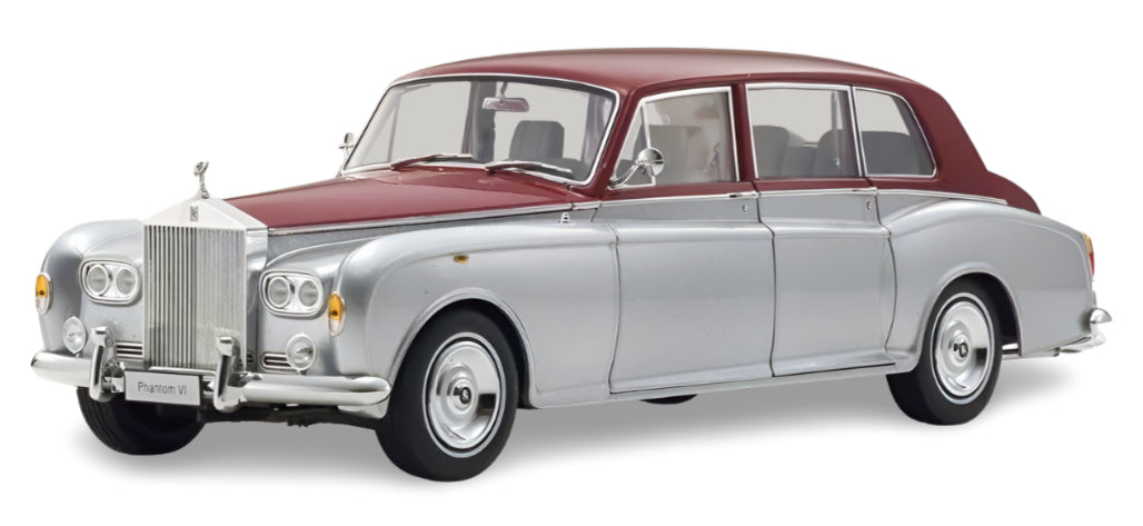 Kyosho Diecast Rolls-Royce Phantom VI EWB 1968 Silver-Red KS08905SR