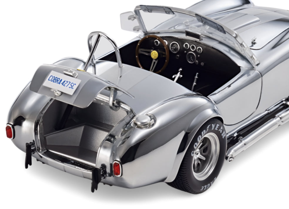 Kyosho Diecast Shelby Cobra 427 S/C Chrome 1/18 KS08047CP