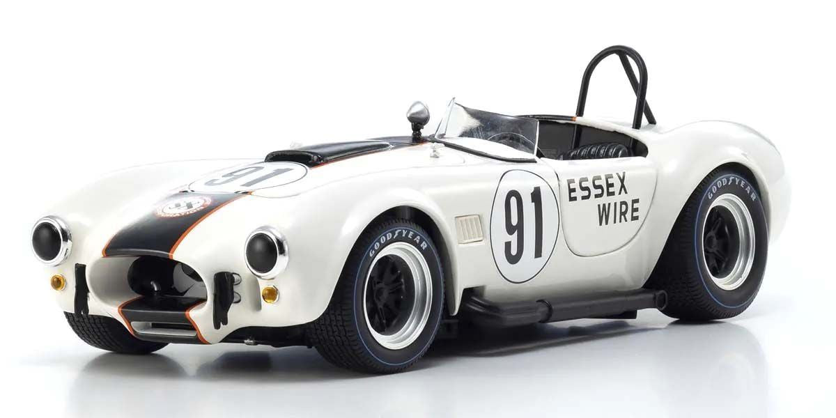 Kyosho Diecast Shelby Cobra 427 S/C Essex Wire Bridgehampton 1965 Nr.91 1/18 KS08047EW