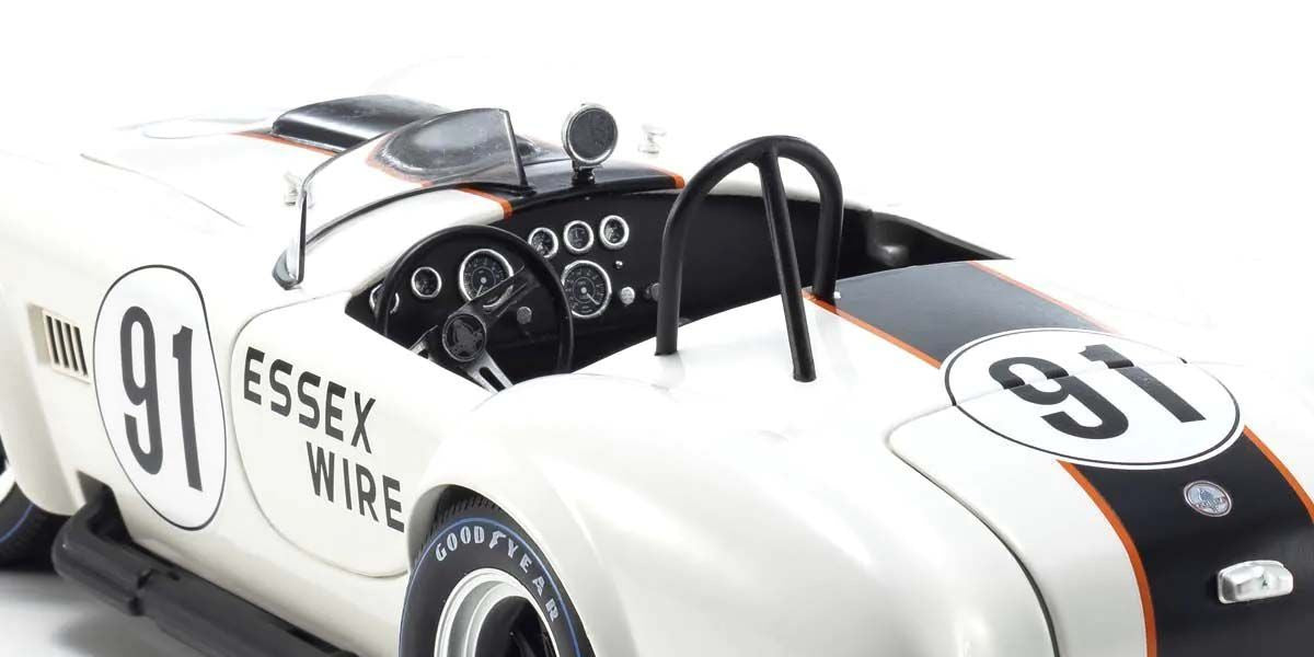 Kyosho Diecast Shelby Cobra 427 S/C Essex Wire Bridgehampton 1965 Nr.91 1/18 KS08047EW