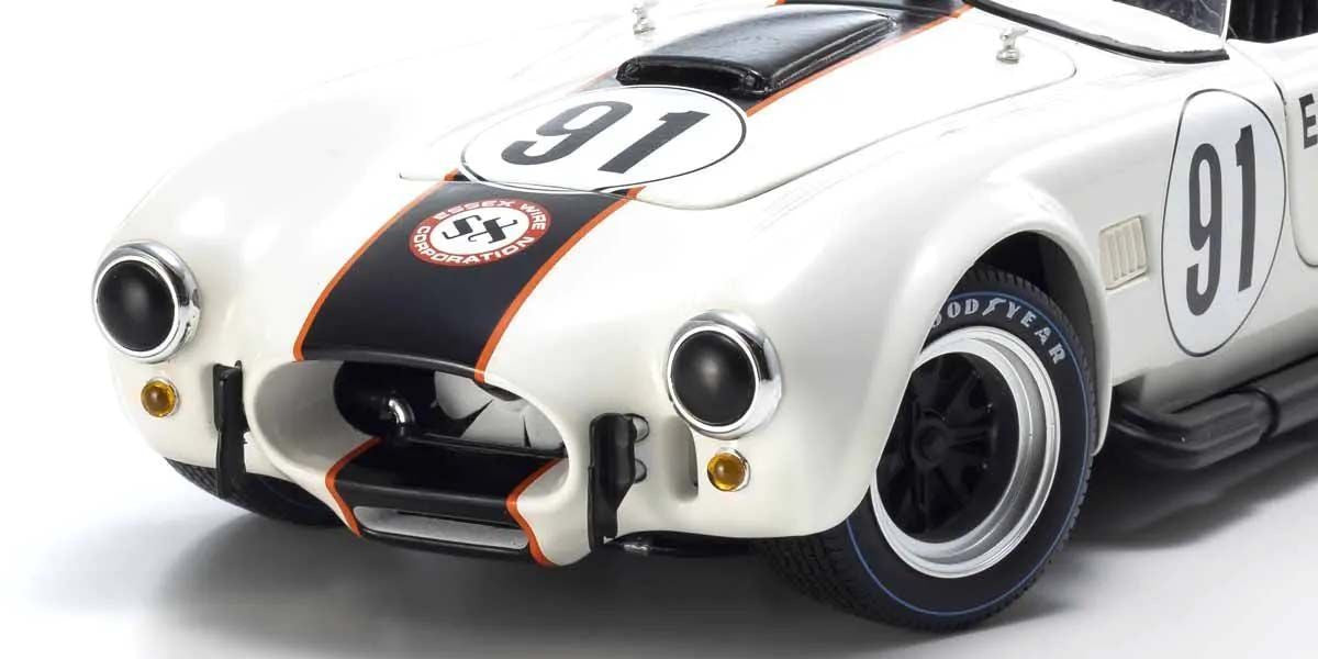 Kyosho Diecast Shelby Cobra 427 S/C Essex Wire Bridgehampton 1965 Nr.91 1/18 KS08047EW