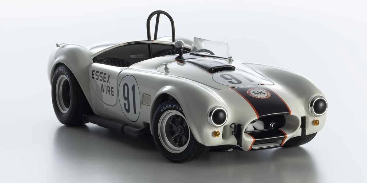 Kyosho Diecast Shelby Cobra 427 S/C Essex Wire Bridgehampton 1965 Nr.91 1/18 KS08047EW