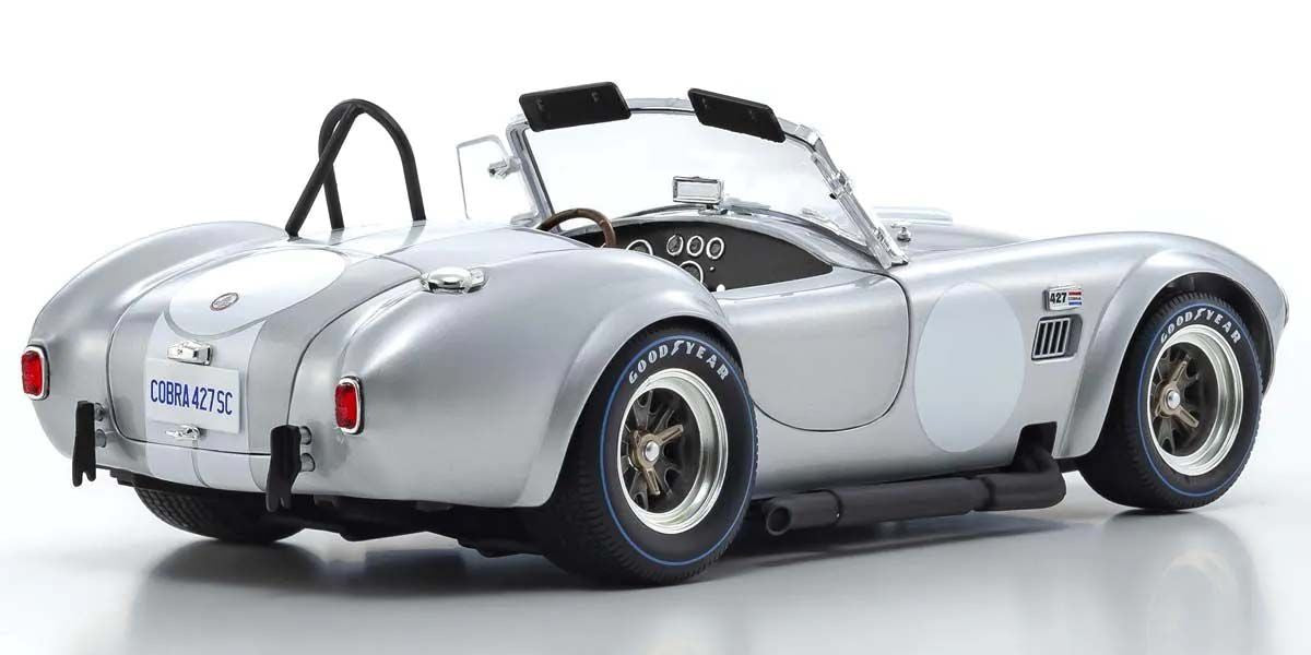 Kyosho Diecast Shelby Cobra 427 S/C Spider 1962 Silver 1/18 KS08047S