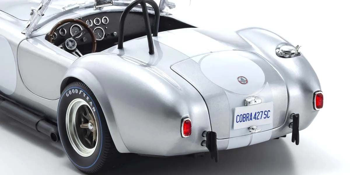 Kyosho Diecast Shelby Cobra 427 S/C Spider 1962 Argent 1/18 KS08047S