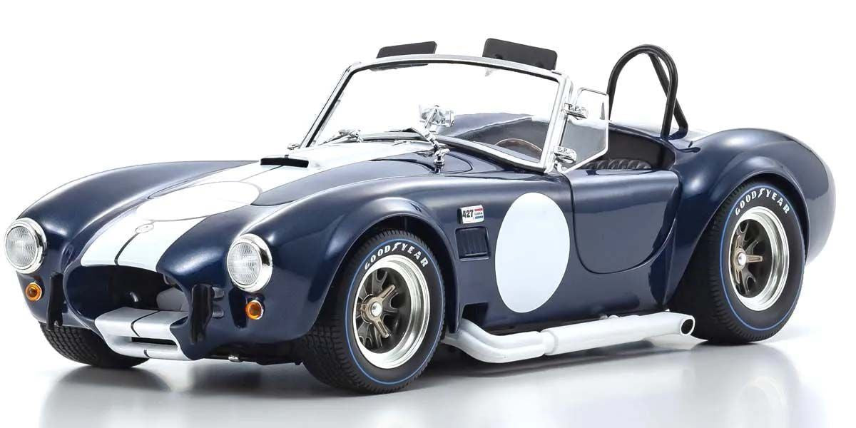 Kyosho Diecast Shelby Cobra 427 S/C Spider 1962 Bleu 1/18 KS08048DBL