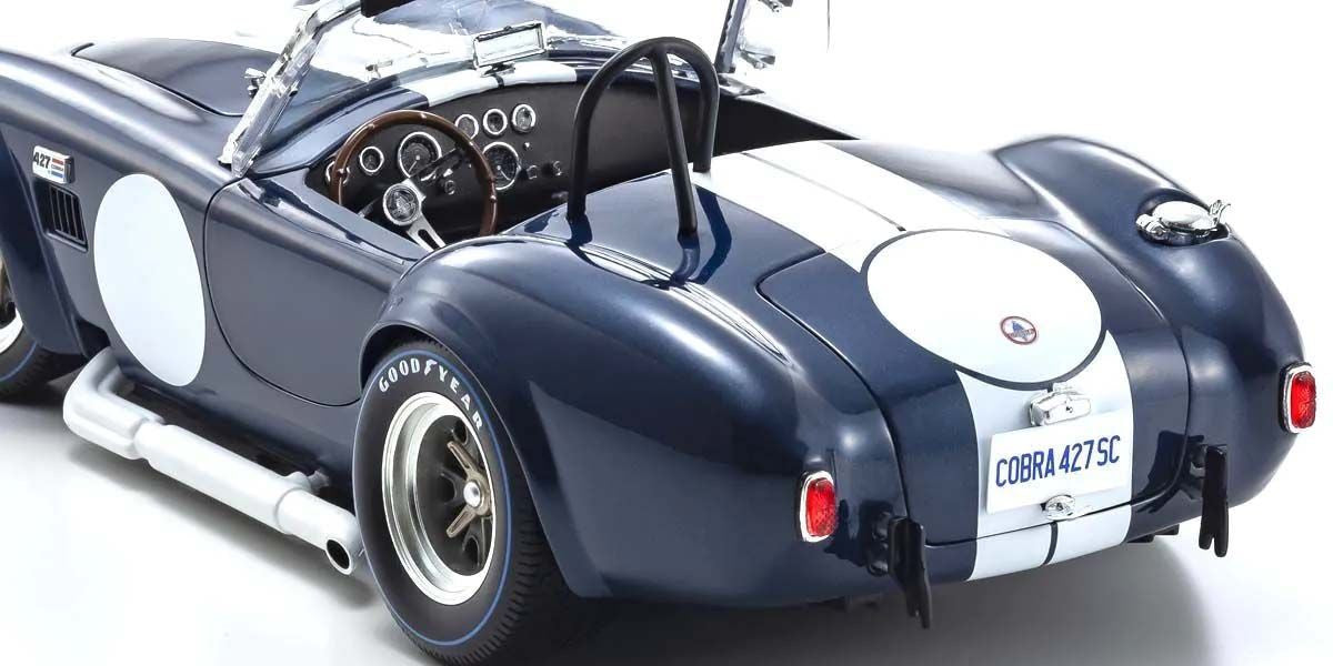 Kyosho Diecast Shelby Cobra 427 S/C Spider 1962 Bleu 1/18 KS08048DBL