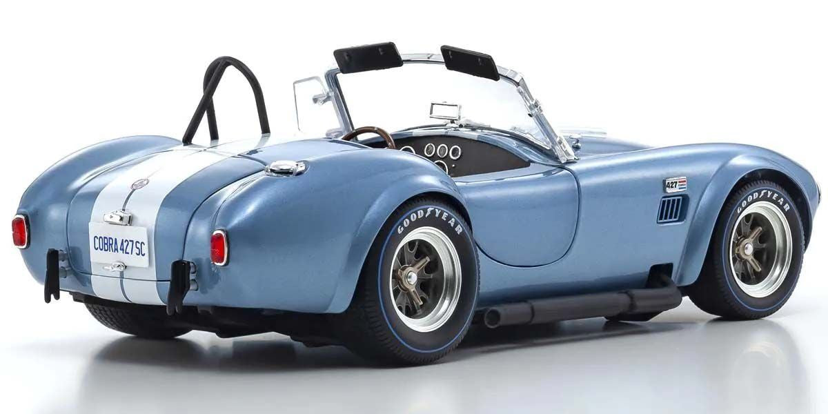 Kyosho Diecast Shelby Cobra 427 S/C Spider 1962 Bleu Clair 1/18 KS08048SBL