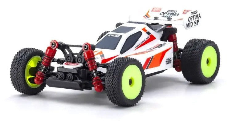 Kyosho Mini-Z Buggy MB-010 4WD Turbo Optima Mid Special Blanc RTR 32095W