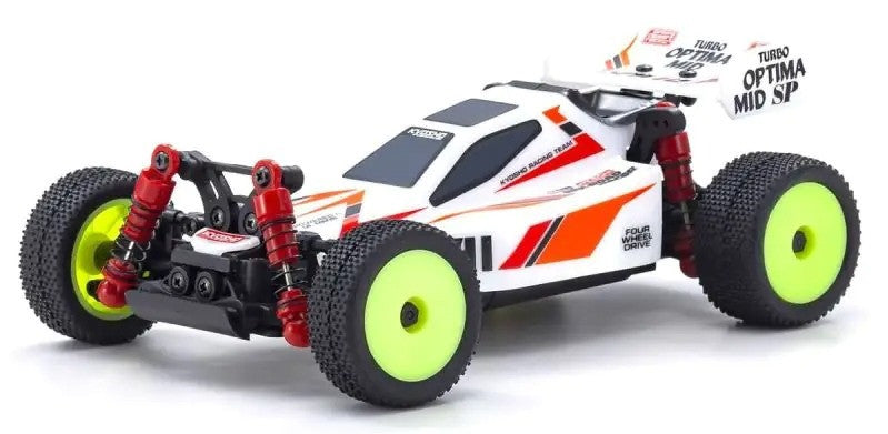 Kyosho Mini-Z Buggy MB-010 4WD Turbo Optima Mid Special Blanc RTR 32095W