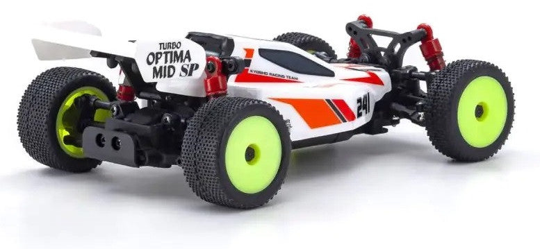 Kyosho Mini-Z Buggy MB-010 4WD Turbo Optima Mid Special Blanc RTR 32095W