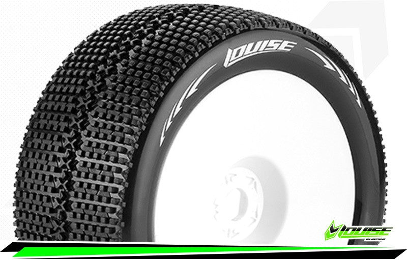 Louise RC Pneus T-Turbo Soft + Jantes blanches (x2) LR-T3112SW