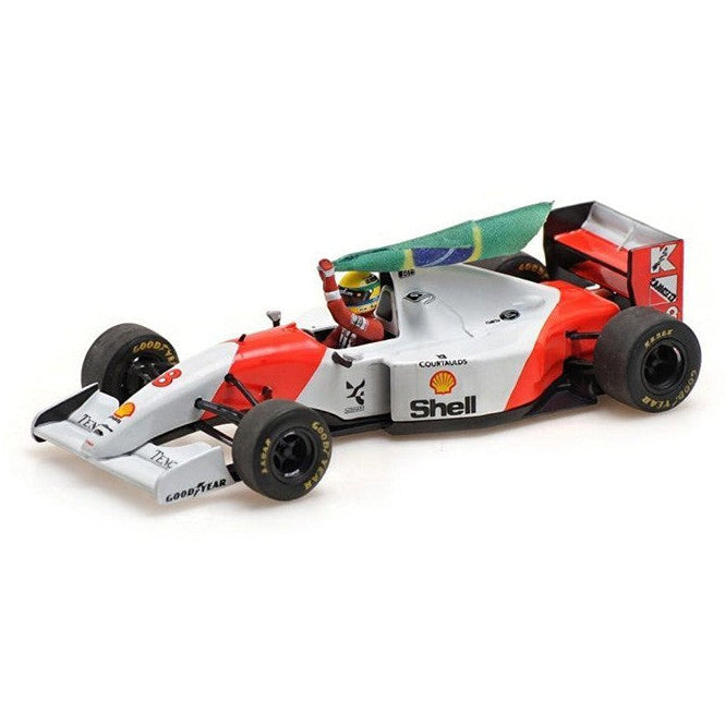 MiniChamps McLaren Ford MP4/8 Dirty version mit Ayrton-Flagge Senna F1-Sieger Australien 1993 540933308