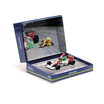 MiniChamps Coffret F1 McLaren Ford MP4/8 Sebastian Vettel Imola 2024 1/43 530934305