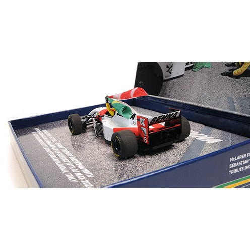 MiniChamps Coffret F1 McLaren Ford MP4/8 Sebastian Vettel Imola 2024 1/43 530934305