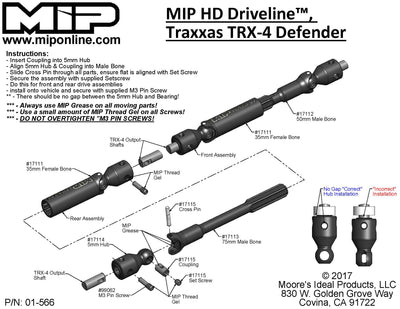 MIP kit de transmission HD Driveline TRX-4 17110