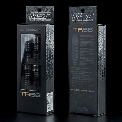 MST Set amortisseurs alu réglables TR56 (x4) Noir 820120BK