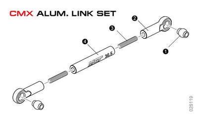 MST Set de Link Alu 242mm (Brown) 210536BN