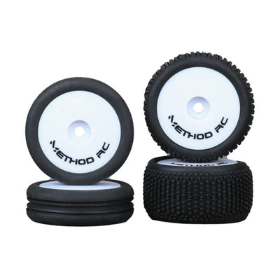 Pneus Method RC Nitragrip + Jante de 7 mm (x4) Micro-B MTD0606