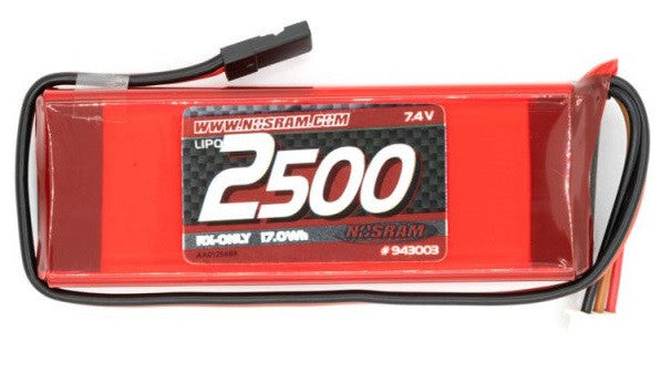 NOSRAM Accu Lipo Rx Straight 2500mah 7.4v 943003