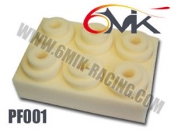 6Mik Mousse à filtre à air blanche Standard (x6) PF001