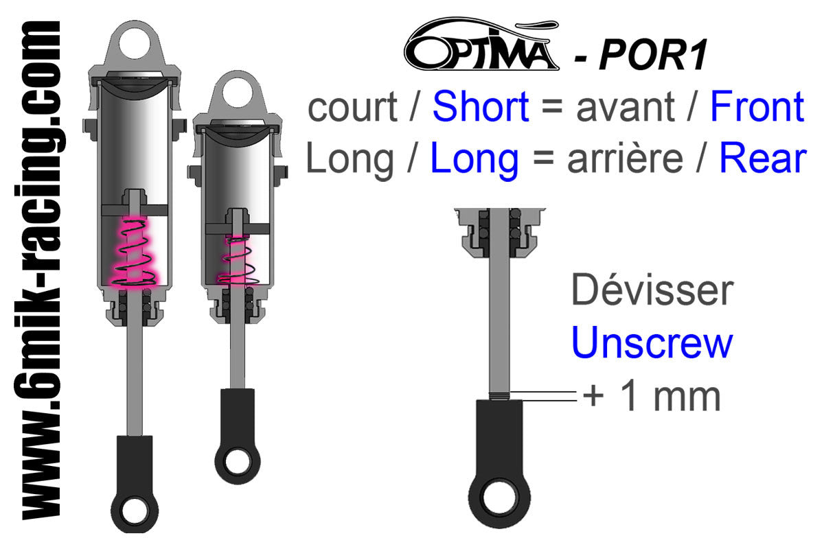 Optima Ressorts Amortisseurs Additifs (x4) POR1