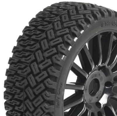 Hobbytech HTR Neumáticos + Llantas Negro Rally Cross 1/8 (x2) HTR-T454B