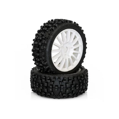 Hobbytech HTR Neumáticos + Llantas Blanco Maxi Cross 1/8 (x2) HTR-T458