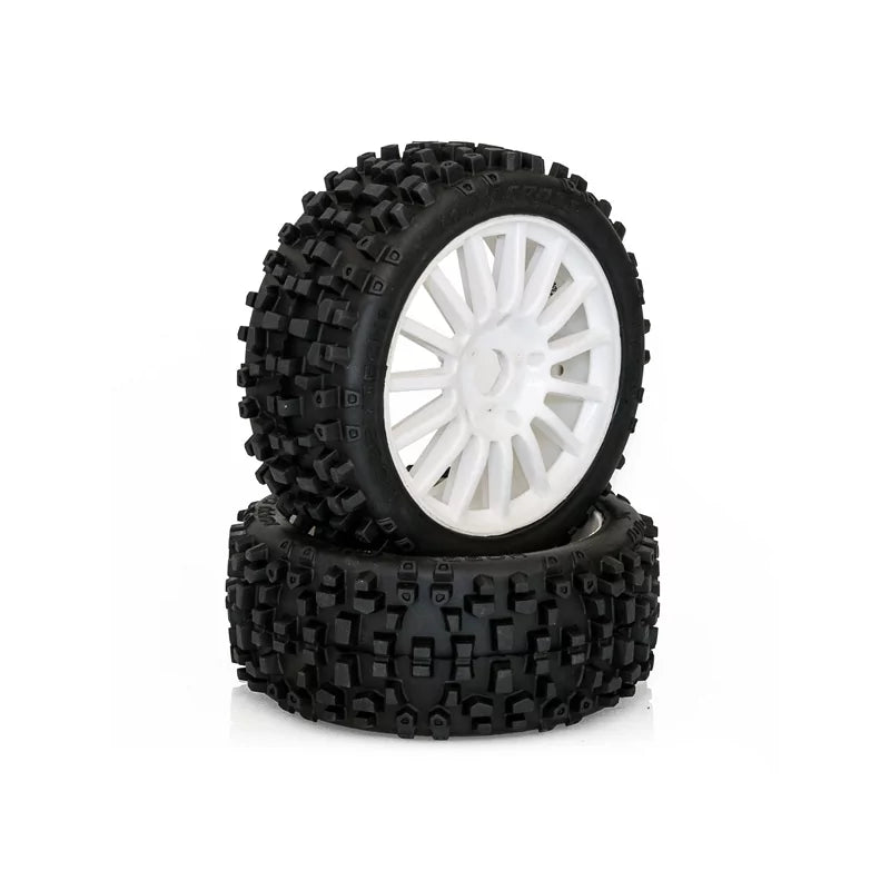 Hobbytech HTR Neumáticos + Llantas Blanco Maxi Cross 1/8 (x2) HTR-T458