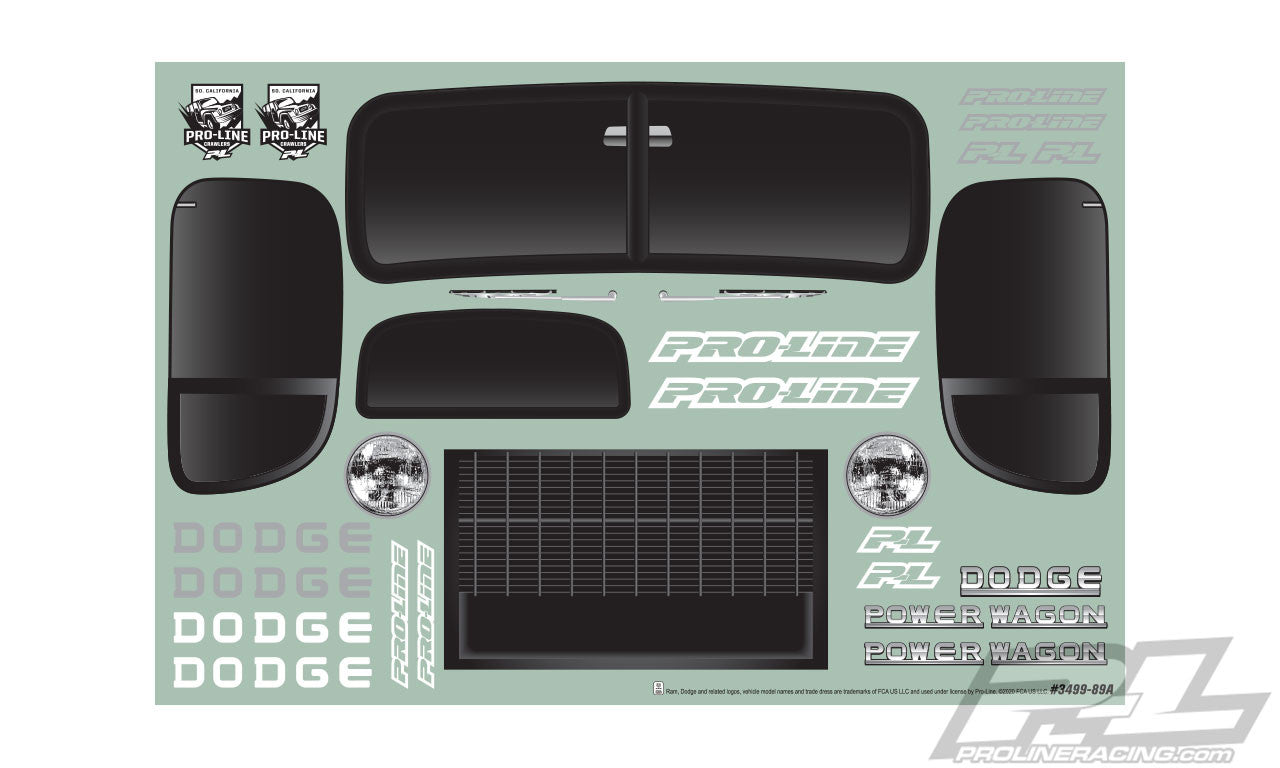 Proline Carrosserie Dodge Power Wagon Tough Color Noir 3499-18