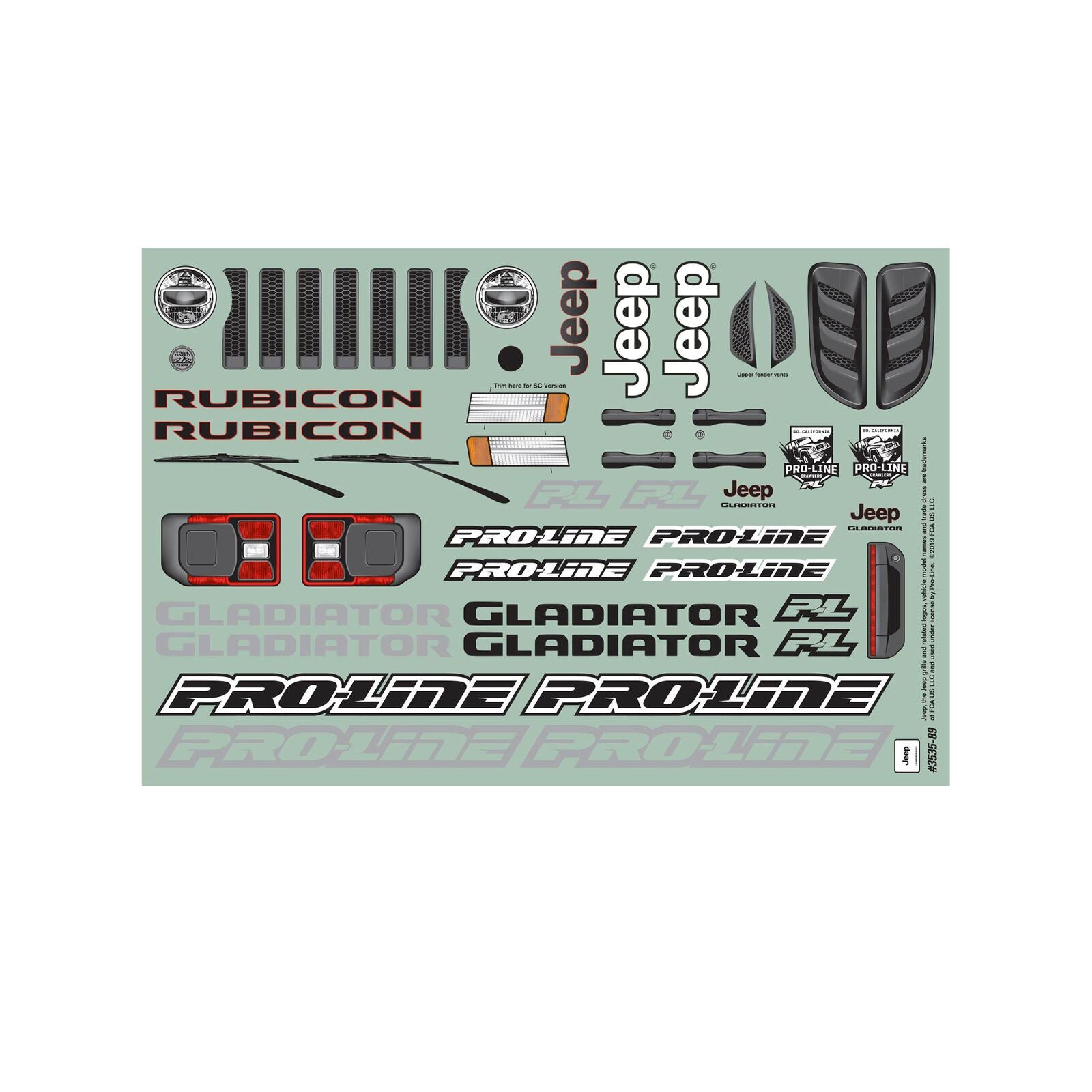 Proline Carrosserie Jeep Gladiator Rubicon 3535-00
