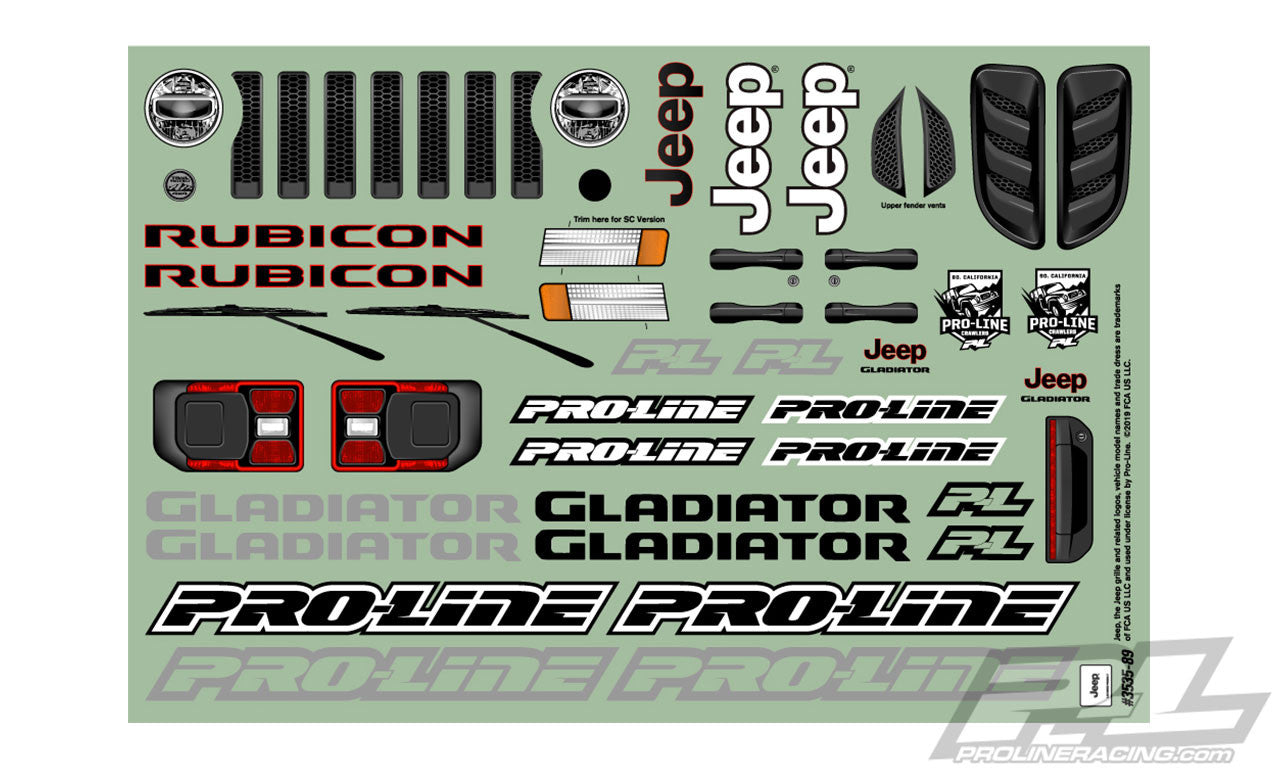 Proline Carrosserie Jeep Gladiator Rubicon Short Course 3542-00