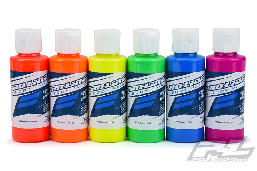 Proline Pack Couleur Fluo Peinture Lexan pour Aérographe (x6) 6323-03