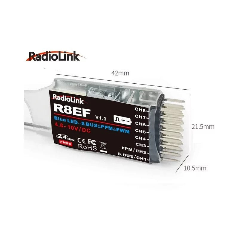 Radiolink Récepteur 8 voies pour radios T8FB/T8S RDL-0-R8EF