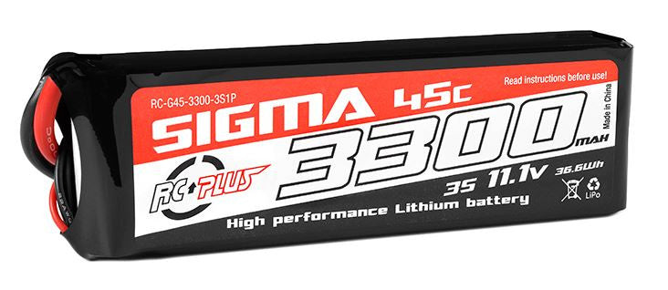 RC PLUS Accu lipo 3300Mah 3S1P Sportsline 11.1V 45C