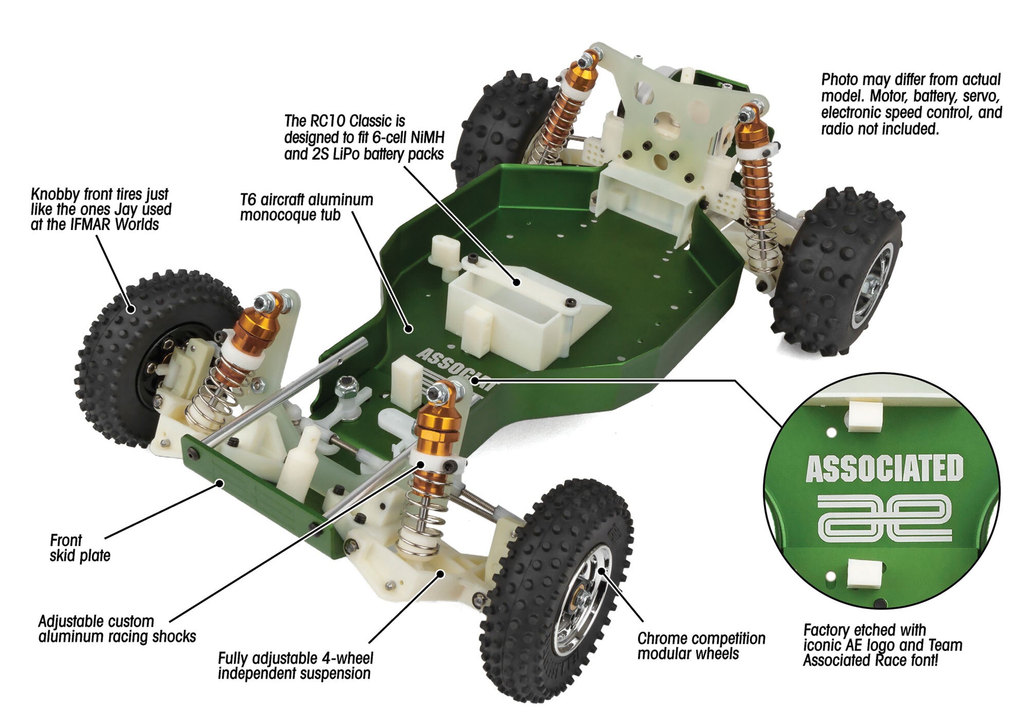 Team Associated Buggy RC10 Green 40th Anniversary 6010