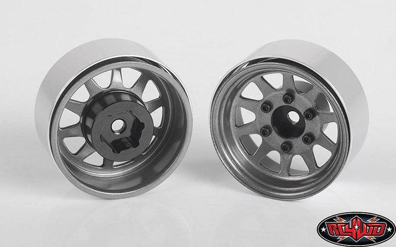 RC4WD Jantes 1.55" Beadlock 6 Lug Stamped Acier Noir (x4) Z-W0310