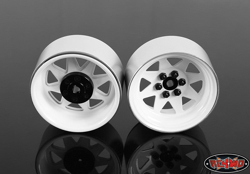Roues Beadlock En Acier Estampé échelle 1/18 (2.5cm) - Blanc, 4 Pièces - Pour RC4WD Gelande II Et Modèles Compatibles - 9