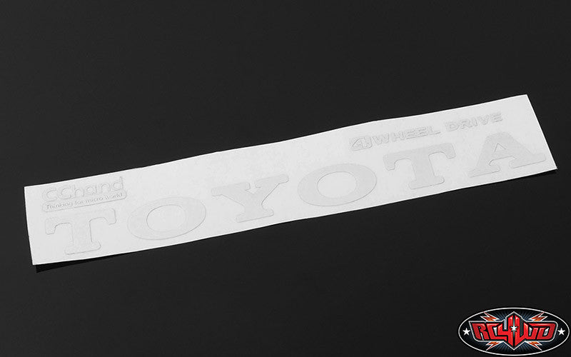 Vm02 White Sticker RC4WD Toyota metal stickers (White) VVV-C0291