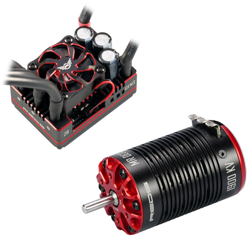 Reds Variateur Z8 Pro Gen3 220A + Moteur V8 Gen 4 1900KV Brushless Sensored