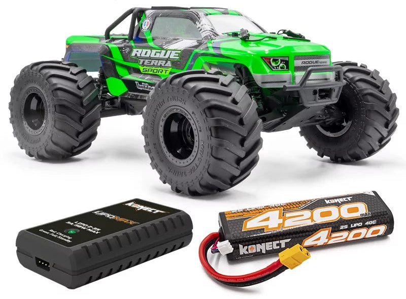 HobbyTech Monster Rogue Terra Sport Brushless 4x4 RTR + Lipo/Caricatore