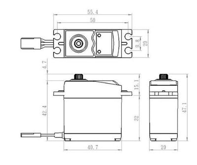 Savox Servo SC-0251MG 16kg 0.18s Métal