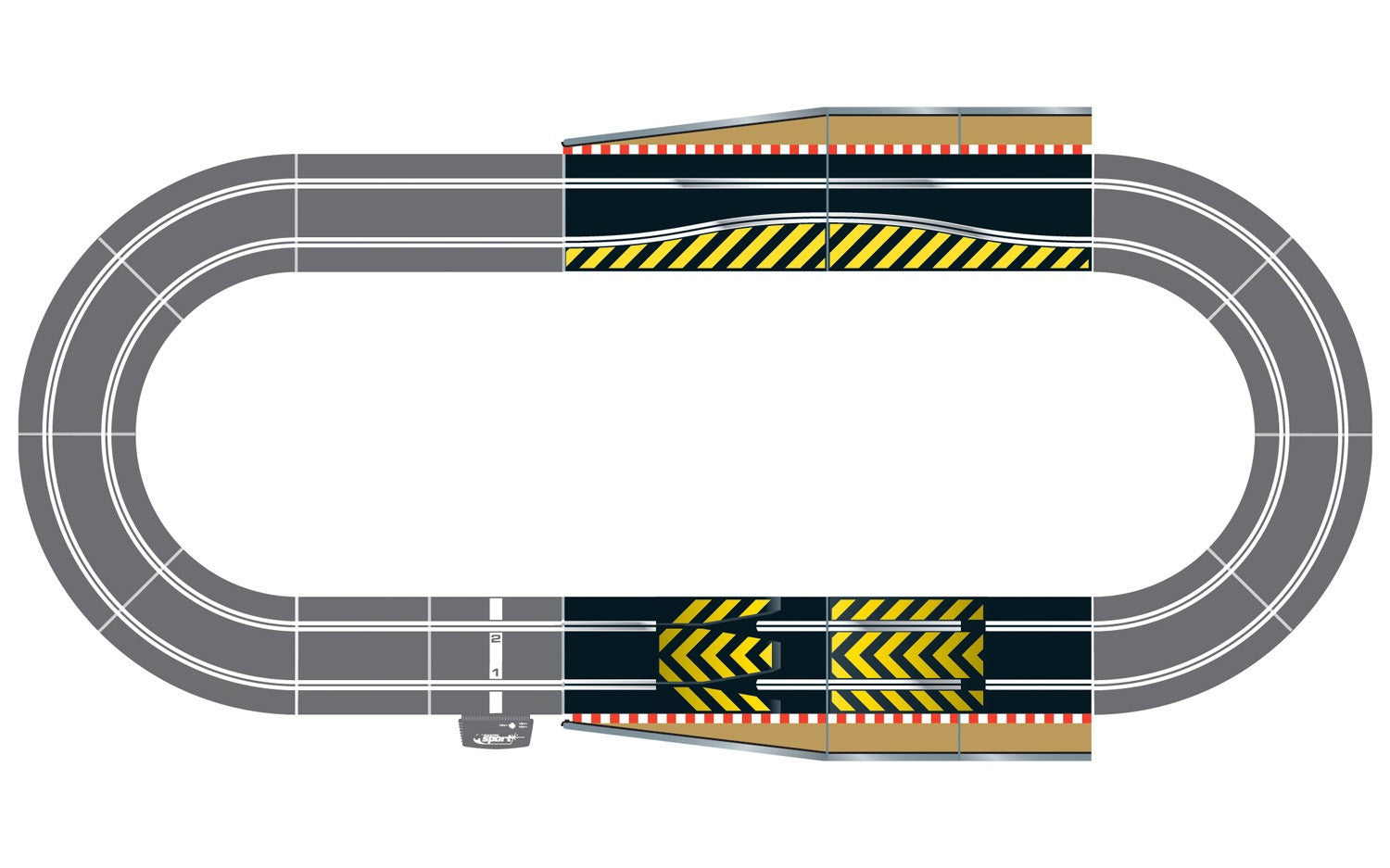 Scalextric Pack Extension 2 Tremplin + Voie Rétrécie C8511