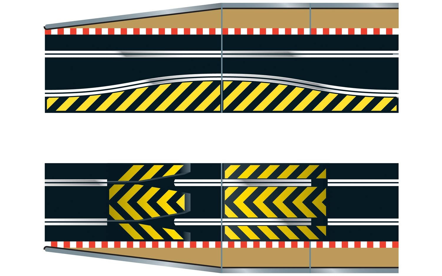 Scalextric Pack Extension 2 Tremplin + Voie Rétrécie C8511