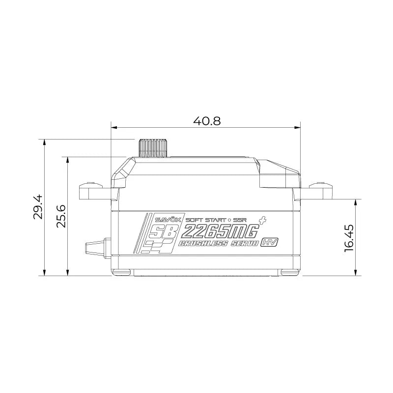 Savox Servo Brushless SB-2265MG+ 13kg 0.008s SX-SB-2265MG+BLACK