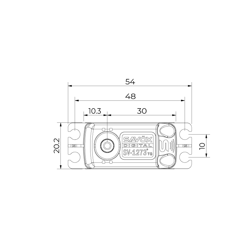 Savox Servo SV-1273TG+ 16kg 0.065s Titanium