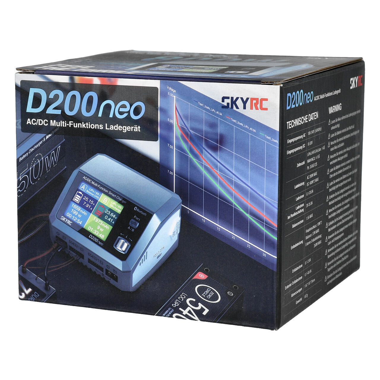 SkyRc Chargeur D200 Neo Duo 1-6S 200W AC/DC SK100196-01