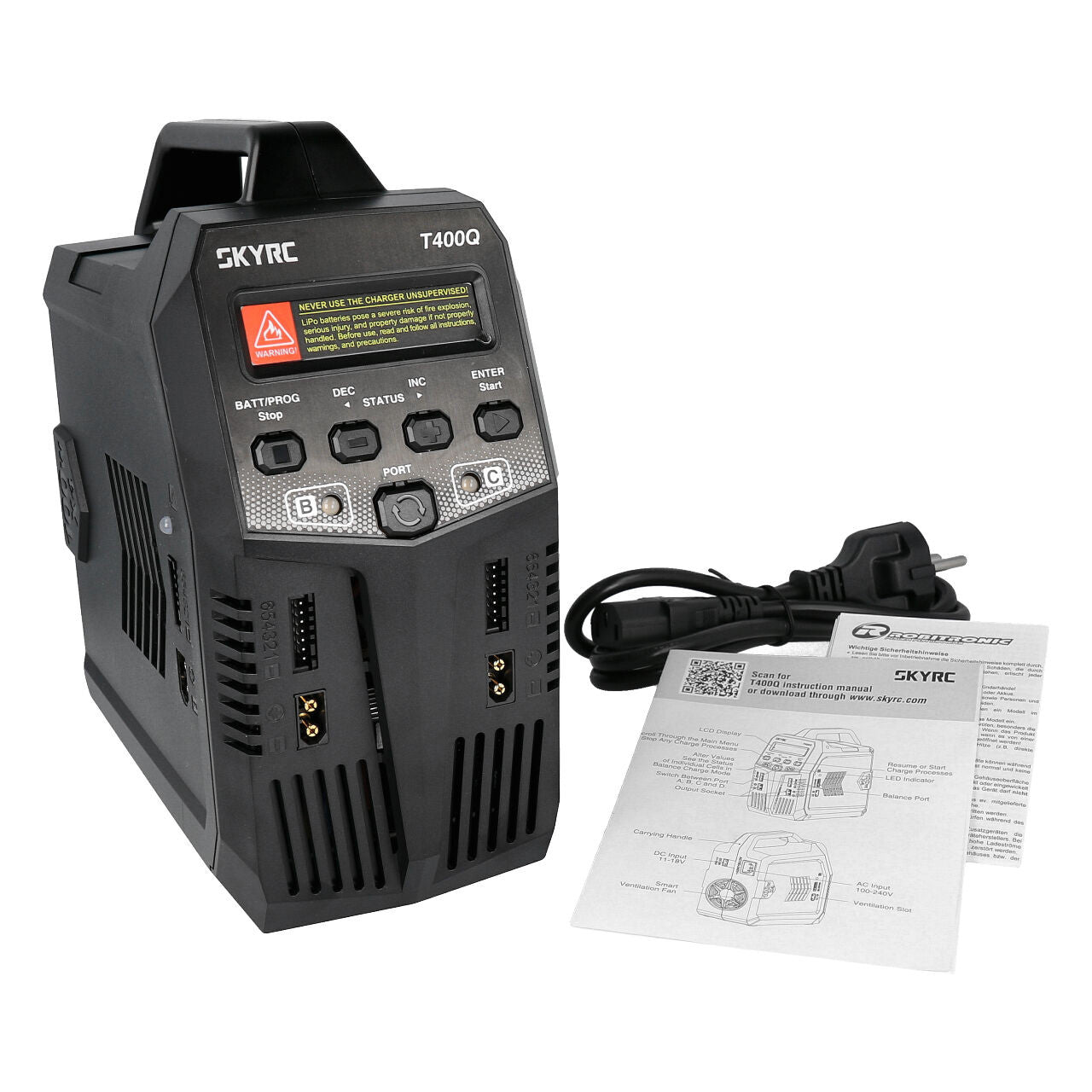 SkyRc Chargeur T400 Quattro 4x100W AC/DC SK100189-01