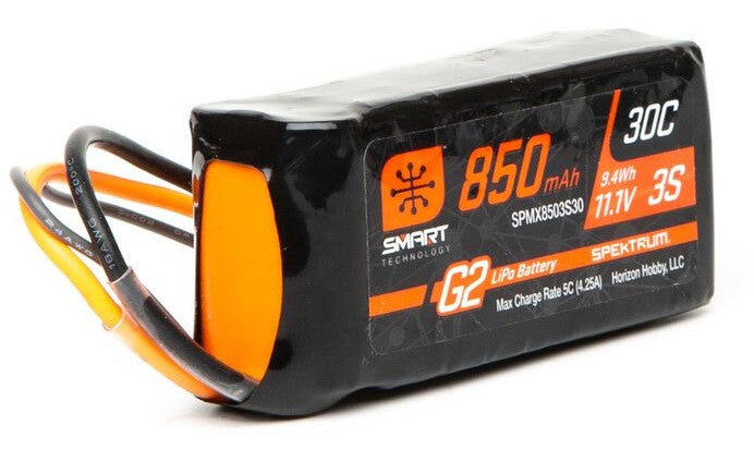 Spektrum Accu lipo Smart G2 11.1v 850mah 30C IC2