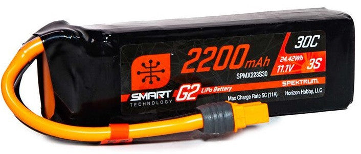 Spektrum Accu lipo Smart G2 3S 11.1v 2200mah 30C IC3